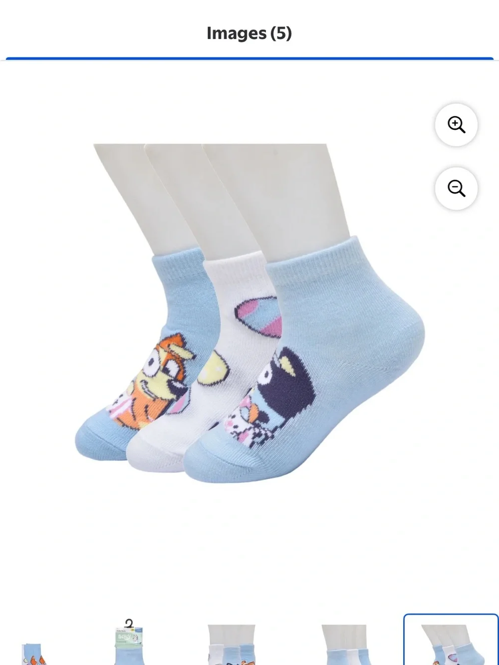 Bluey Bingo Easter Baby Ankle Socks 3-Pack Size 12-24 Months NWT Bunny Egg